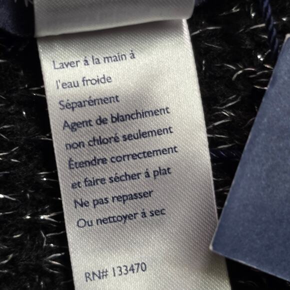 Tommy Hilfiger Men’s Black Gray Logo Muffler Scarf One Size NWT - Picture 5 of 6